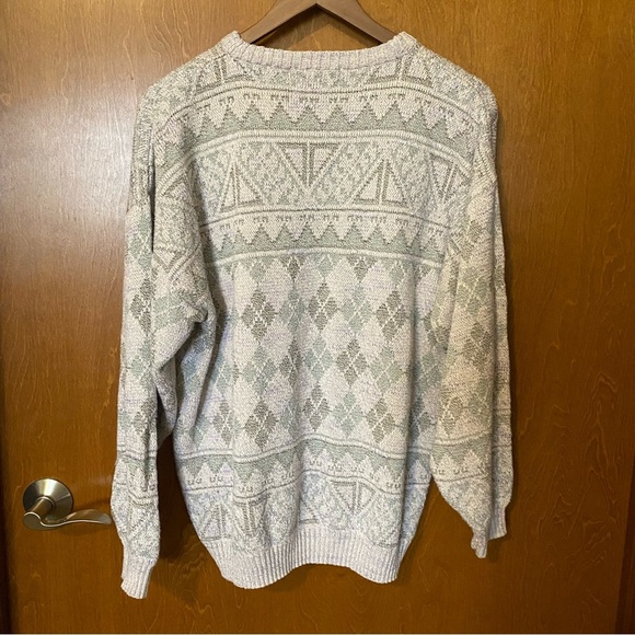Grandpa style sweater. Bachrach made in Italy sweater. Large - Picture 2 of 6